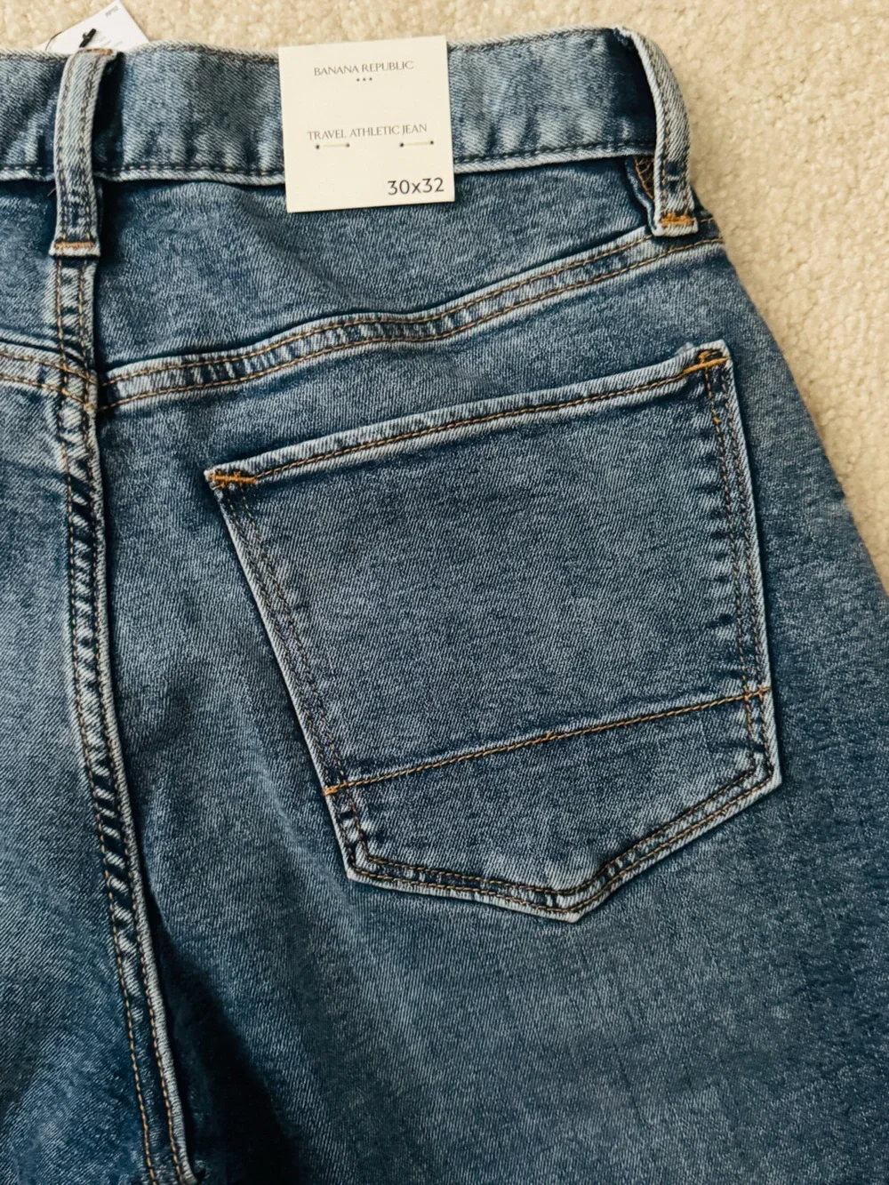 Banana Republic Travel Jean Bundle Men’s Black & Medium Wash Blue Denim
